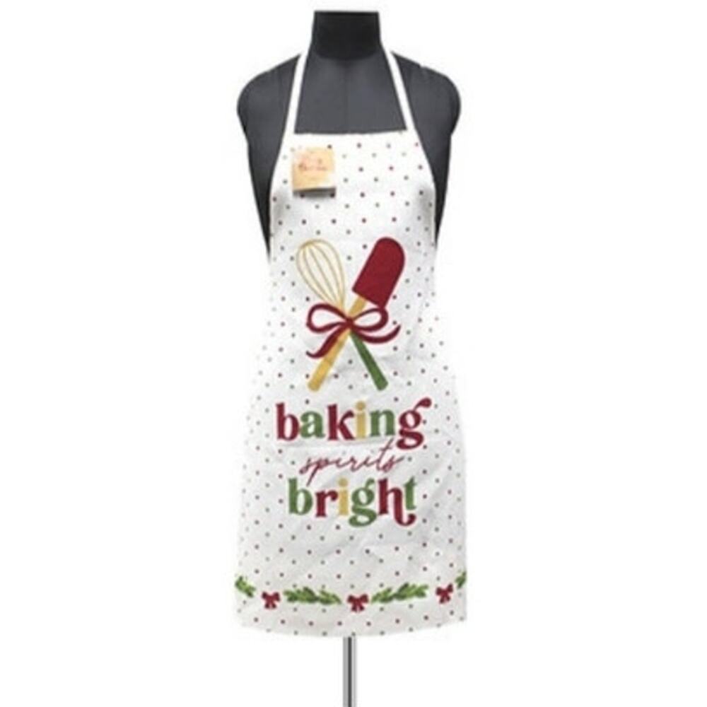 Holiday Printed Cotton Aprons (baking spirits bright)